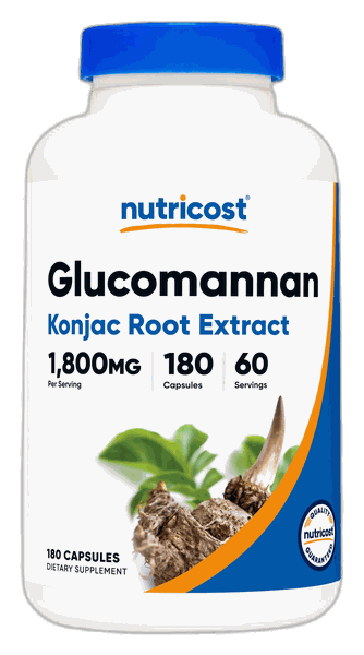Nutricost Glucomannan 600mg 180 Capsules