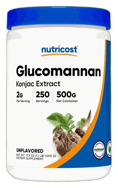 Nutricost Glucomannan Powder 500 Grams Unflavored