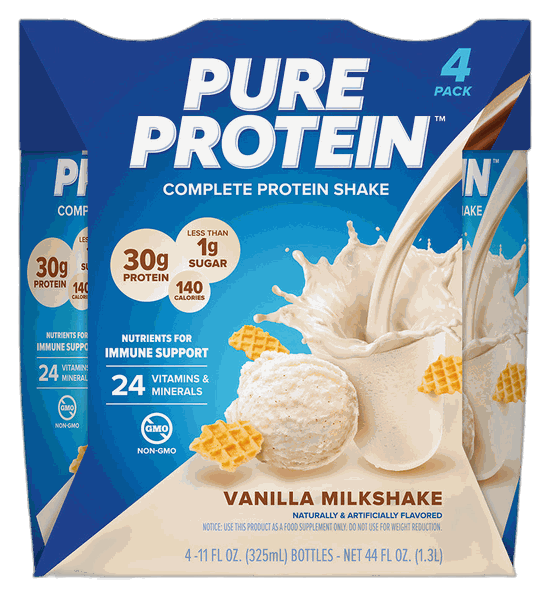 Pure Protein Vanilla Milkshake Complete Protein Shakes