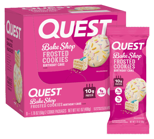 Quest Birthday Cake Frosted Cookies Twin Pack