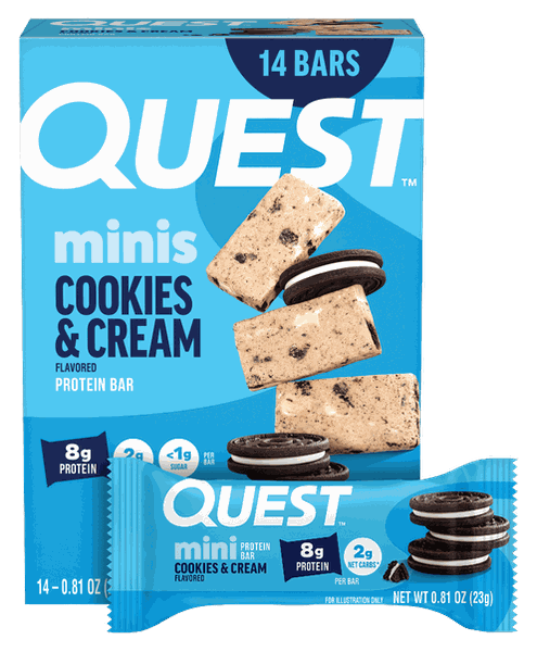 Quest Mini Cookies & Cream Protein Bars