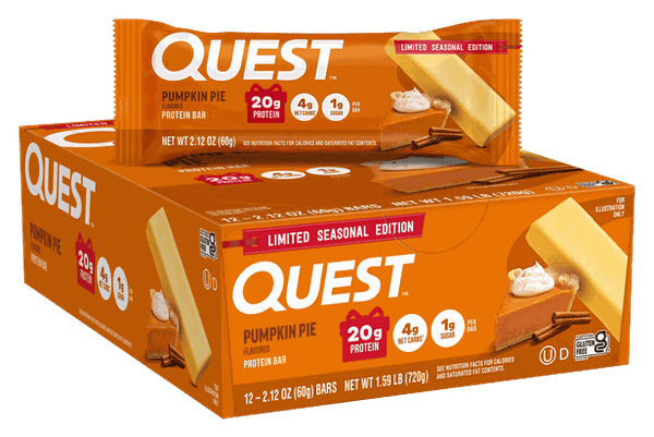 Quest Quest Nutrition Pumpkin Pie Protein Bar, 20g Complete Protein*, Rich in Fiber*, Limited Time Only