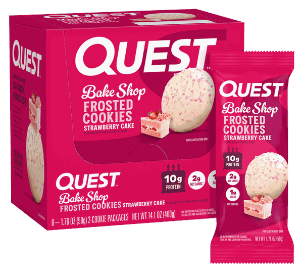 Quest Strawberry Cake Frosted Cookies Twin Pack
